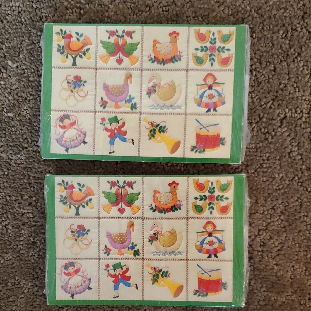 Vintage Hallmark Holiday Post Cards 12 Days Of Christmas 2 Packs  Total Of 40